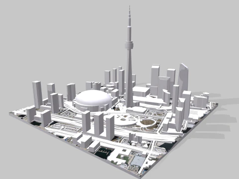 Cityscape Toronto Canada 3D Model