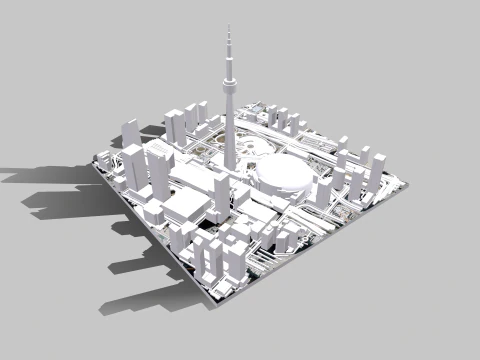 Cityscape Toronto Canada 3D Model