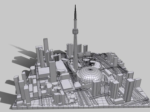Cityscape Toronto Canada 3D Model