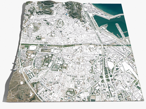 Cityscape Malaga Spain Model 3D