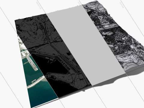 Cityscape Malaga Spain 3D Model