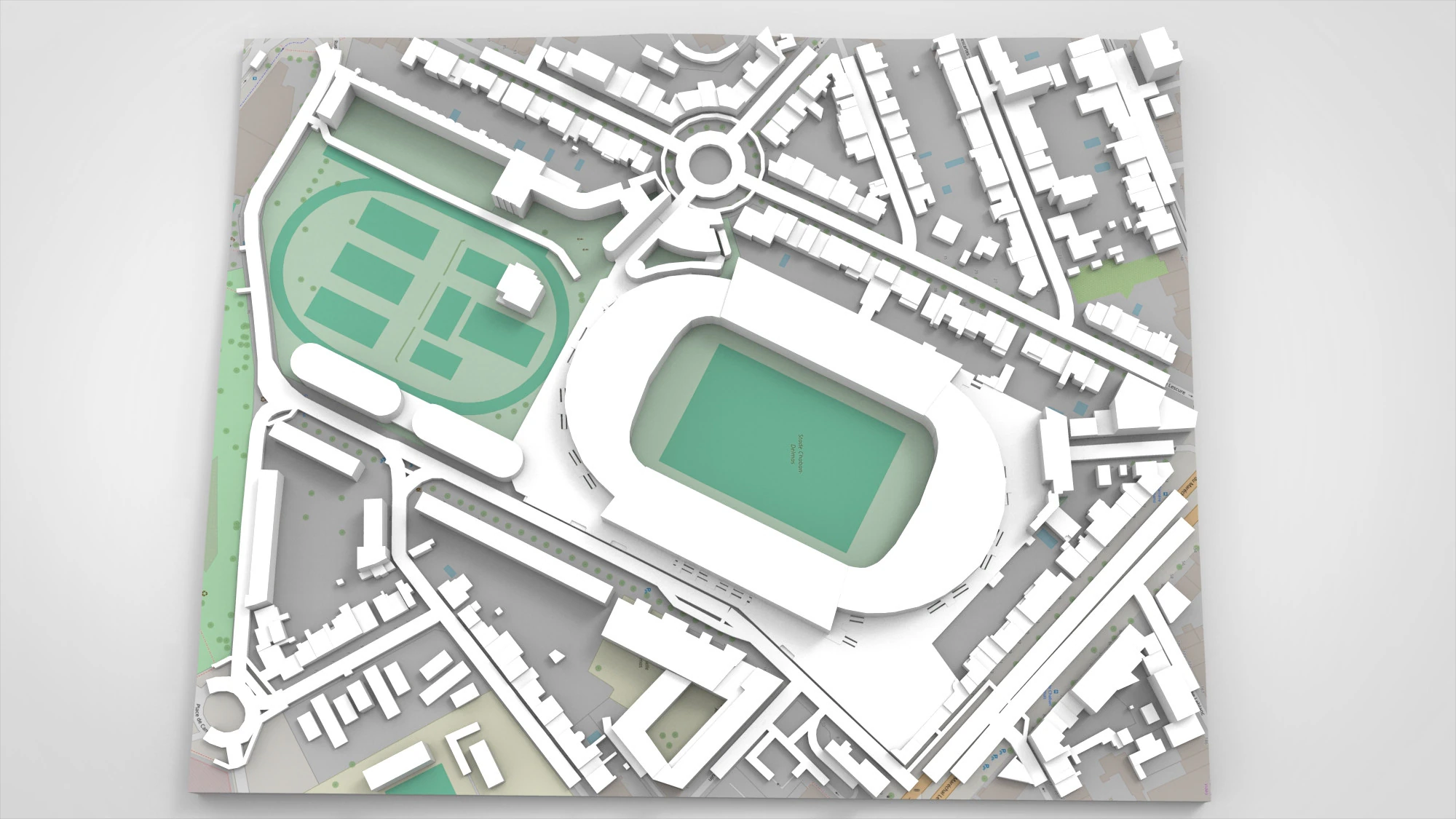 Chaban Delmas Stadium Bordeaux France 3D Model .c4d .max .obj .3ds .fbx .stl .blend 
