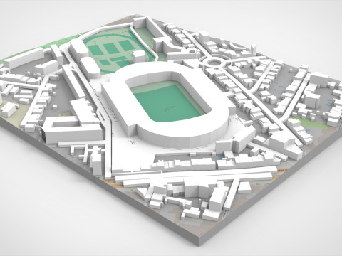 Chaban Delmas Stadium Bordeaux France 3D Модель
