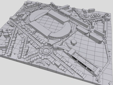 Chaban Delmas Stadium Bordeaux France 3D Model