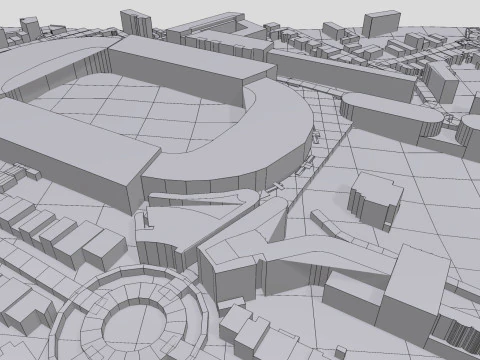 Chaban Delmas Stadium Bordeaux France 3D Model
