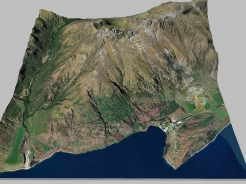 Mount Walter Peak Queenstown New Zealand 3Dモデル