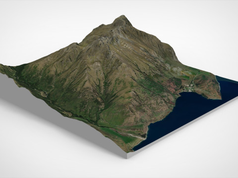 Mount Walter Peak Queenstown New Zealand 3Dモデル