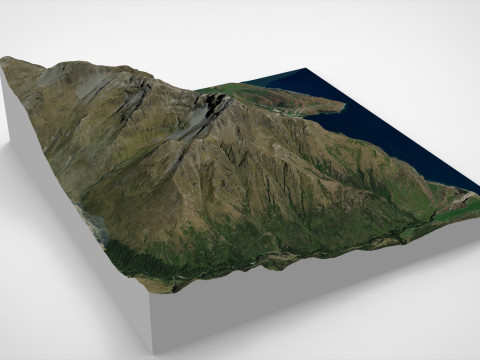 Mount Walter Peak Queenstown New Zealand 3Dモデル