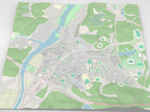 Cityscape Ulsan Republic of Korea 3Dモデル