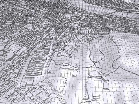Cityscape Ulsan Republic of Korea 3Dモデル