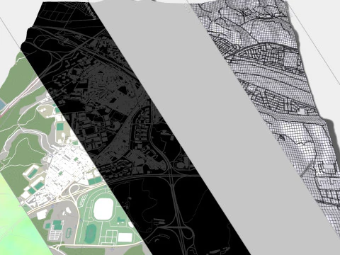 Pemandangan kota Ulsan Republik Korea Model 3D