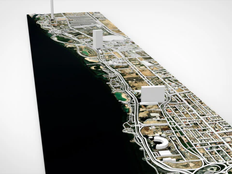 Circuit urbain de Djeddah Modèle 3D