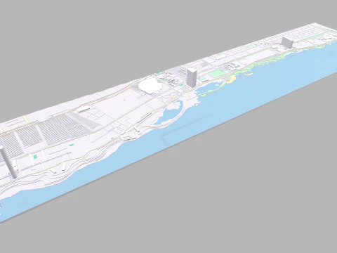 Jeddah City Circuit 3D Model