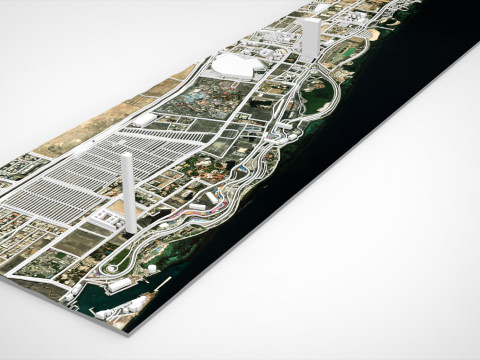 Jeddah City Circuit Model 3D