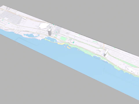 Jeddah City Circuit 3D Model