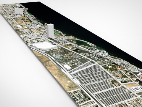 Jeddah City Circuit Model 3D
