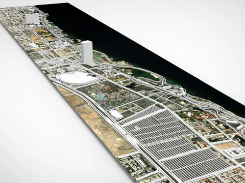 Jeddah City Circuit 3D Model