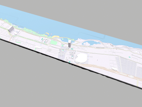 Jeddah City Circuit Model 3D
