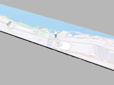 Jeddah City Circuit 3D Model