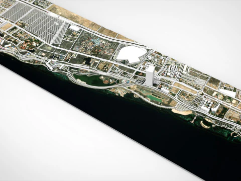 Jeddah City Circuit 3D Model