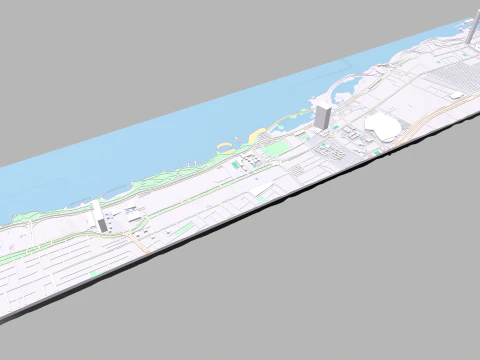 Jeddah City Circuit 3D Model