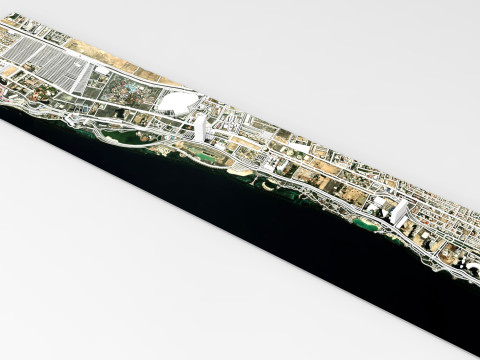 Jeddah City Circuit Model 3D