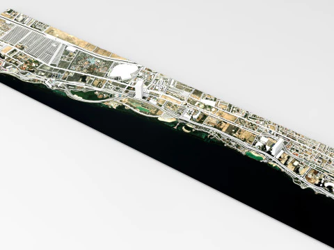 Jeddah City Circuit 3D Model