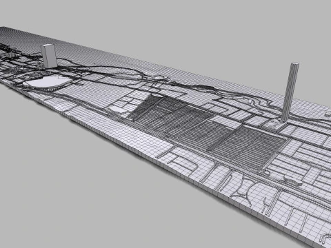 Jeddah City Circuit 3D Model