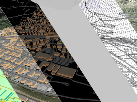 Cityscape Visp Switzerland 3D Model