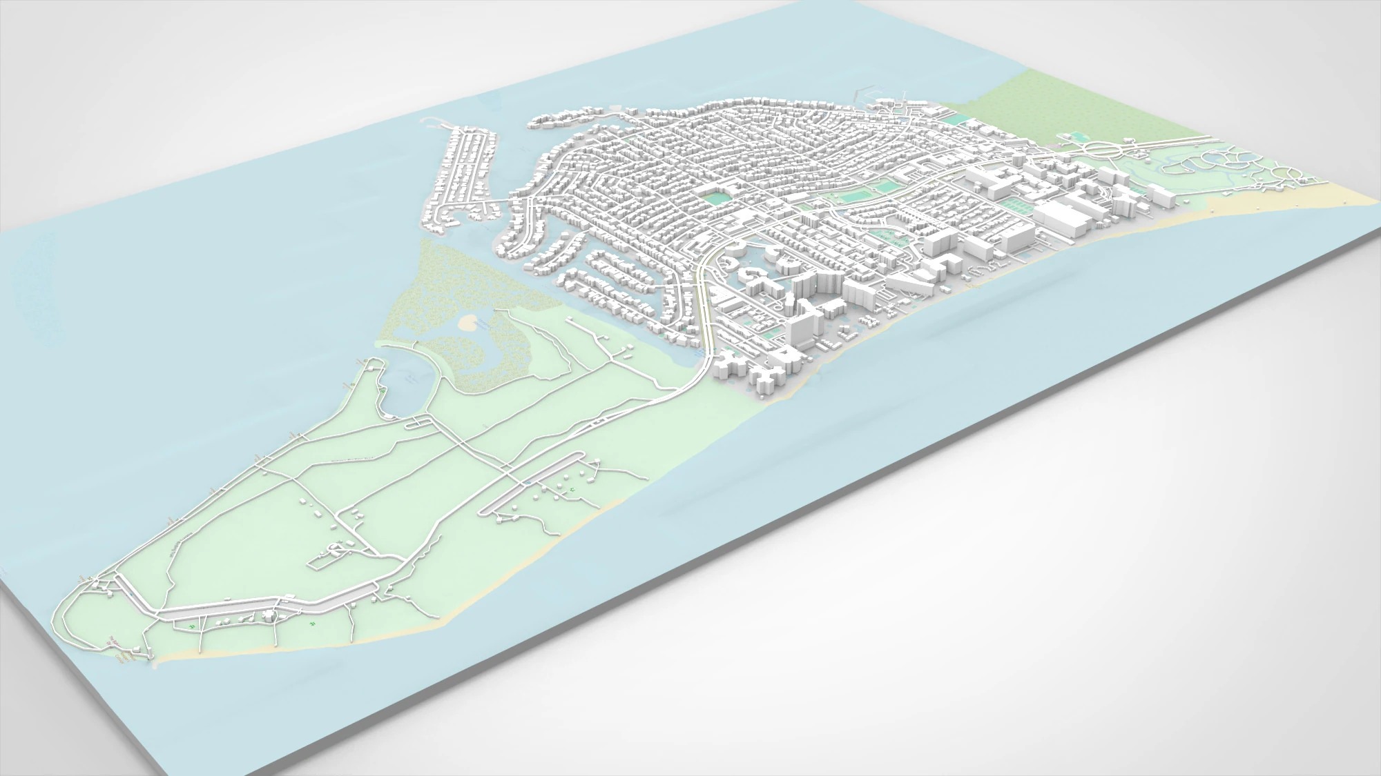 Cityscape Key Biscayne Florida United States 3D Model .c4d .max .obj .3ds .fbx .stl .blend 