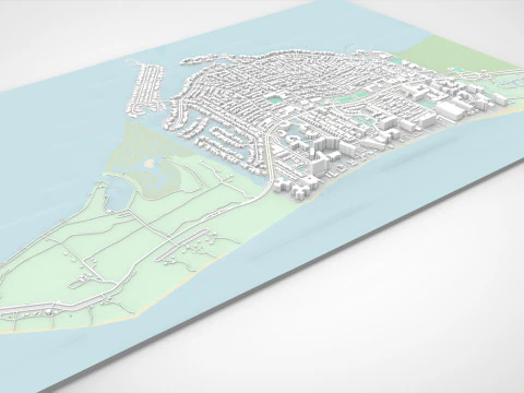 Cityscape Key Biscayne Florida United States 3D Model