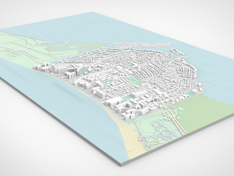 Cityscape Key Biscayne Florida United States 3D Model