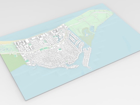Cityscape Key Biscayne Florida United States 3D Model