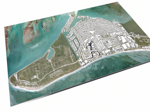 Cityscape Key Biscayne Florida United States 3D Model