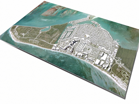 Cityscape Key Biscayne Florida United States 3D Model