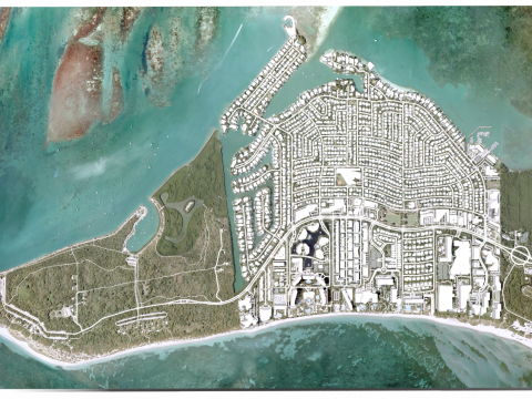 Cityscape Key Biscayne Florida United States 3D Model