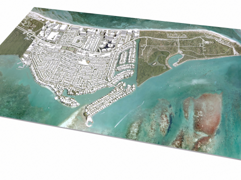 Cityscape Key Biscayne Florida United States 3D Model