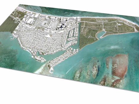 Cityscape Key Biscayne Florida United States 3D Model
