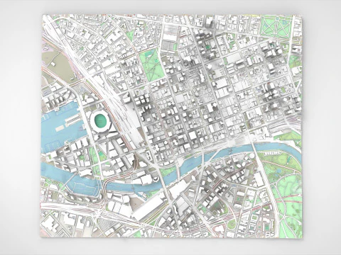 Cityscape Melbourne Australia 3D Model