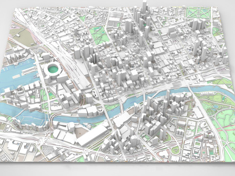 Cityscape Melbourne Australia 3Dモデル