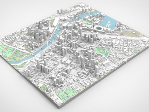 Cityscape Melbourne Australia 3Dモデル