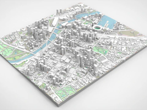 Cityscape Melbourne Australia 3D Model
