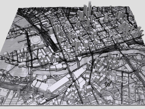 Cityscape Melbourne Australia 3D Model