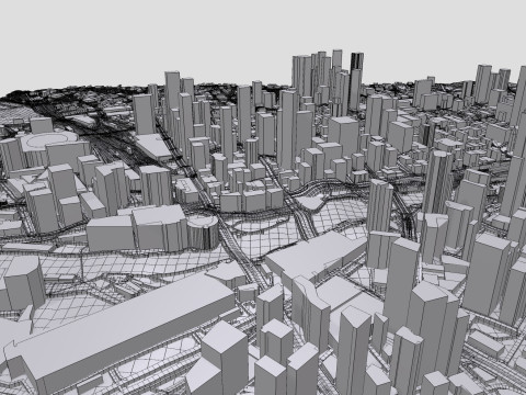 Cityscape Melbourne Australia 3Dモデル