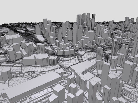 Cityscape Melbourne Australia 3D Model