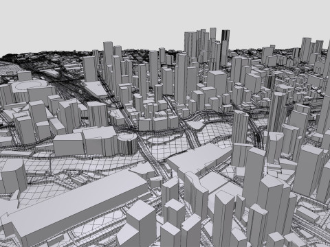 Cityscape Melbourne Australia 3Dモデル