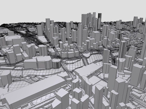 Cityscape Melbourne Australia 3D Model