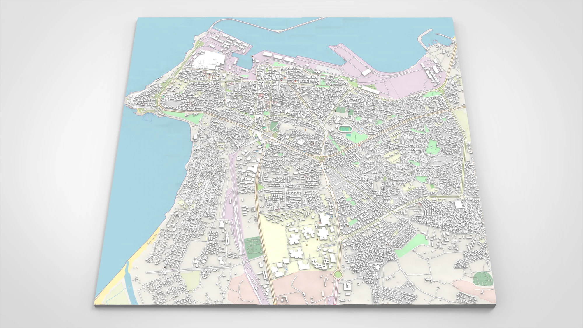 Cityscape Latakia Syria 3D Model .c4d .max .obj .3ds .fbx .stl .blend