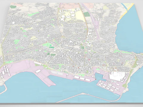 Cityscape Latakia Syria 3D Model