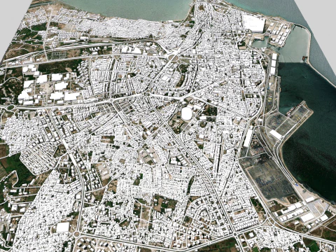 Cityscape Latakia Syria 3D Model
